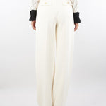 Pantaloni Milk in crêpe leggero con pinces PA12556E2 DZ9 ELISABETTA FRANCHI 