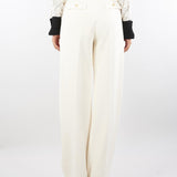 Pantaloni Milk in crêpe leggero con pinces PA12556E2 DZ9 ELISABETTA FRANCHI 