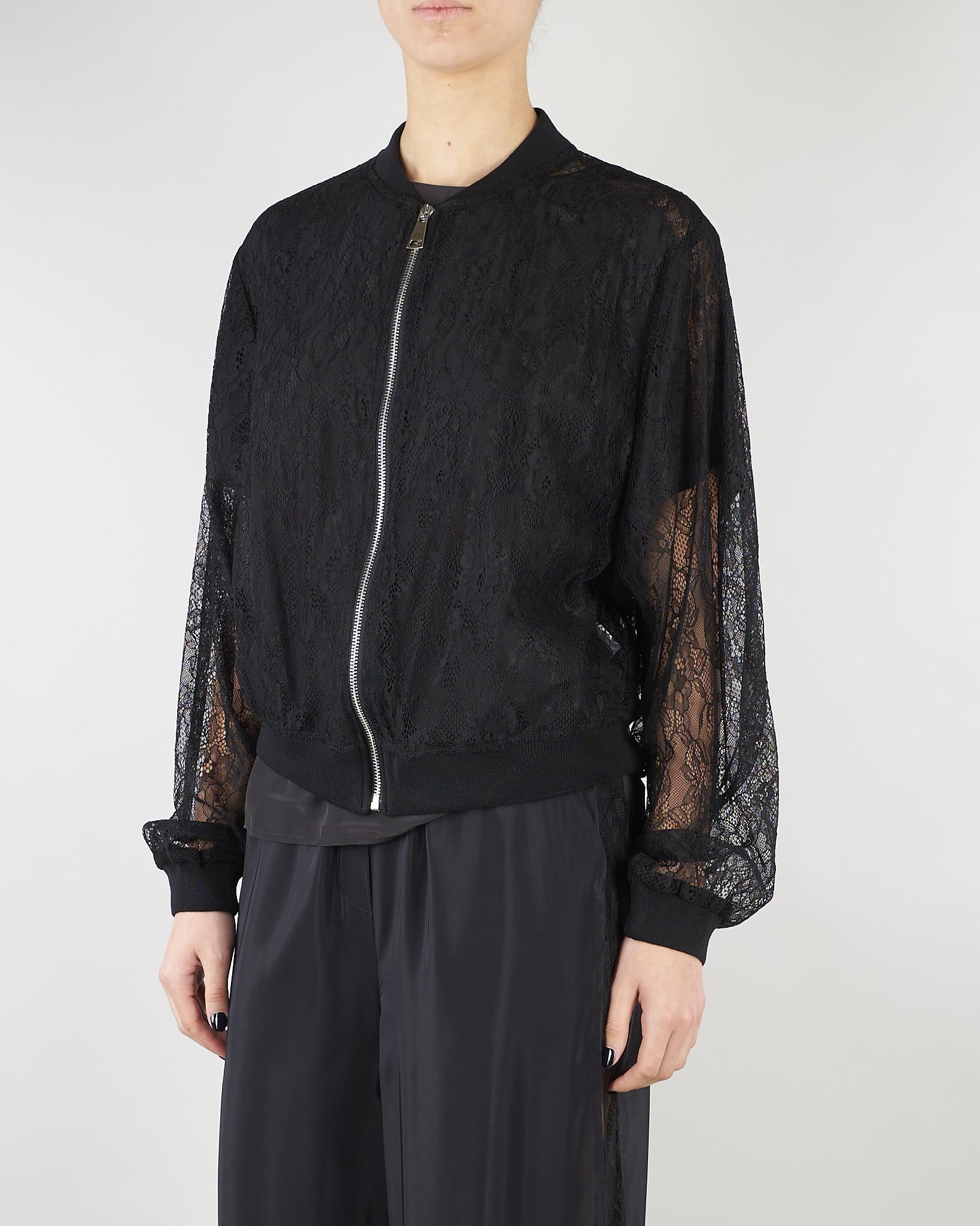 Bomber Nero in pizzo SP5LE049 0001 ICONA 