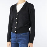 Cardigan Nero con inserti in pizzo NS040 99 NO SECRETS 