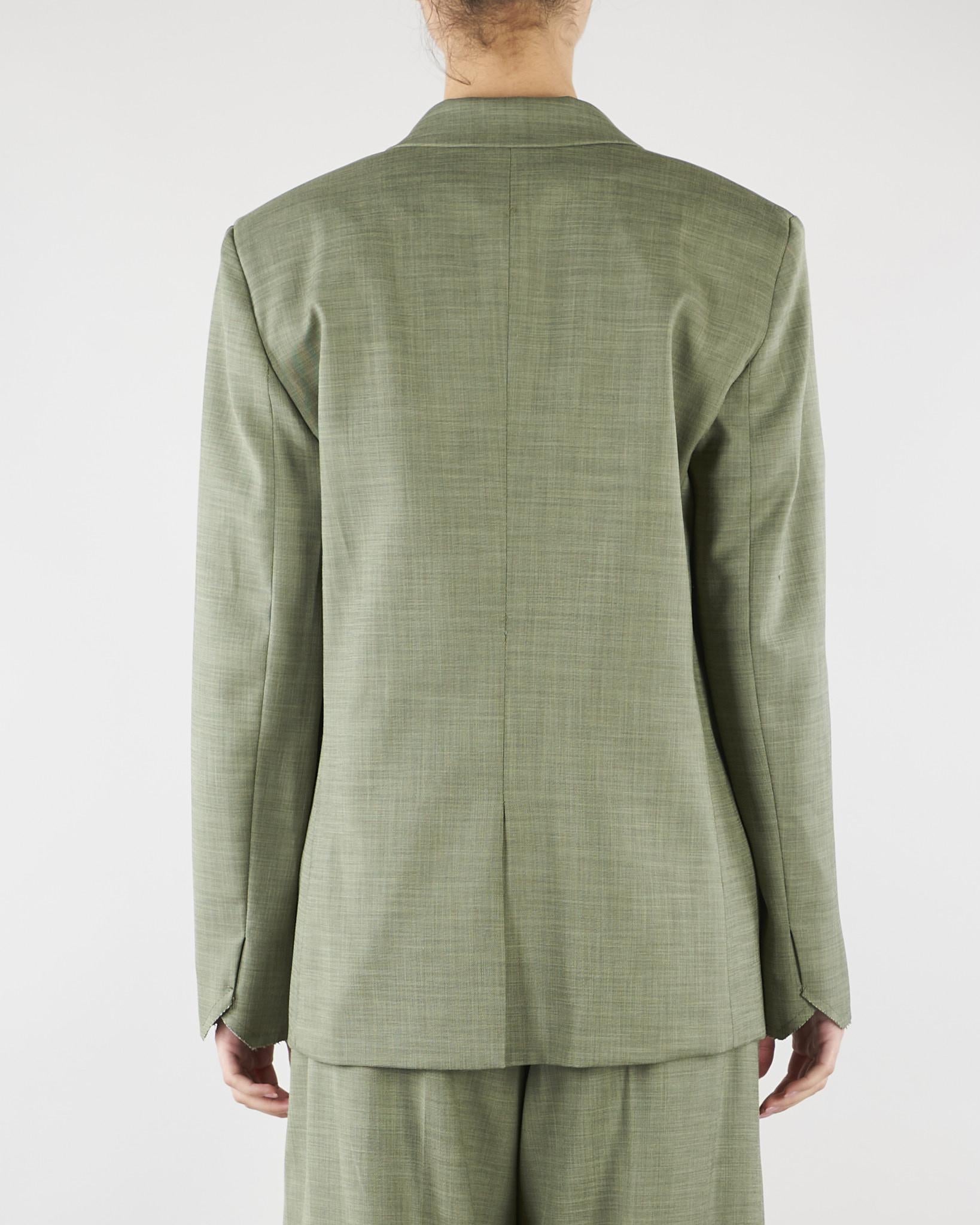 Blazer Verde con bordi sfrangiati TAB0049 17 VICOLO 
