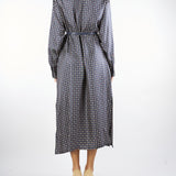 Abito Blu chemisier in seta stampata MISTER 1 MAX MARA STUDIO 