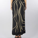 Gonna a fantasia Nero-Beige