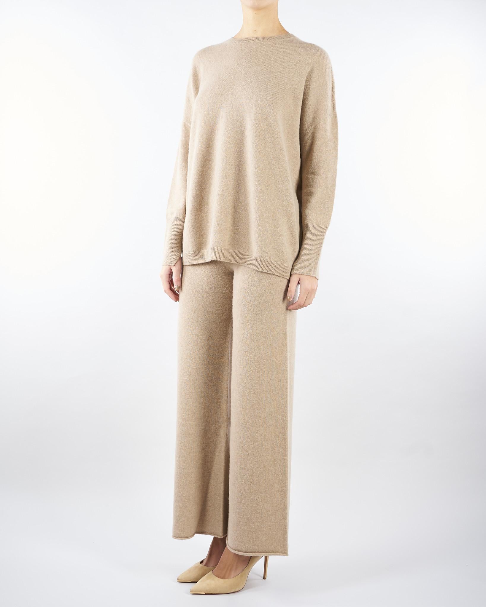 Maglia Beige in puro cashmere V54606 40 VANISE' 
