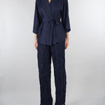 Pantalone Blu dritto con elastico in vita SP5PR004 3000 ICONA 