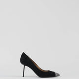 Decollette in camoscio con punta in strass WO Milano