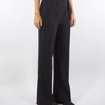 Pantaloni Nero in crêpe con accessorio gioiello PA09956E2 110 ELISABETTA FRANCHI 