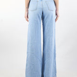 Pantaloni in denim con ricamo