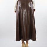 Gonna Cioccolato in ecopelle GO00701TEPL0013 V0746 SIMONA CORSELLINI 
