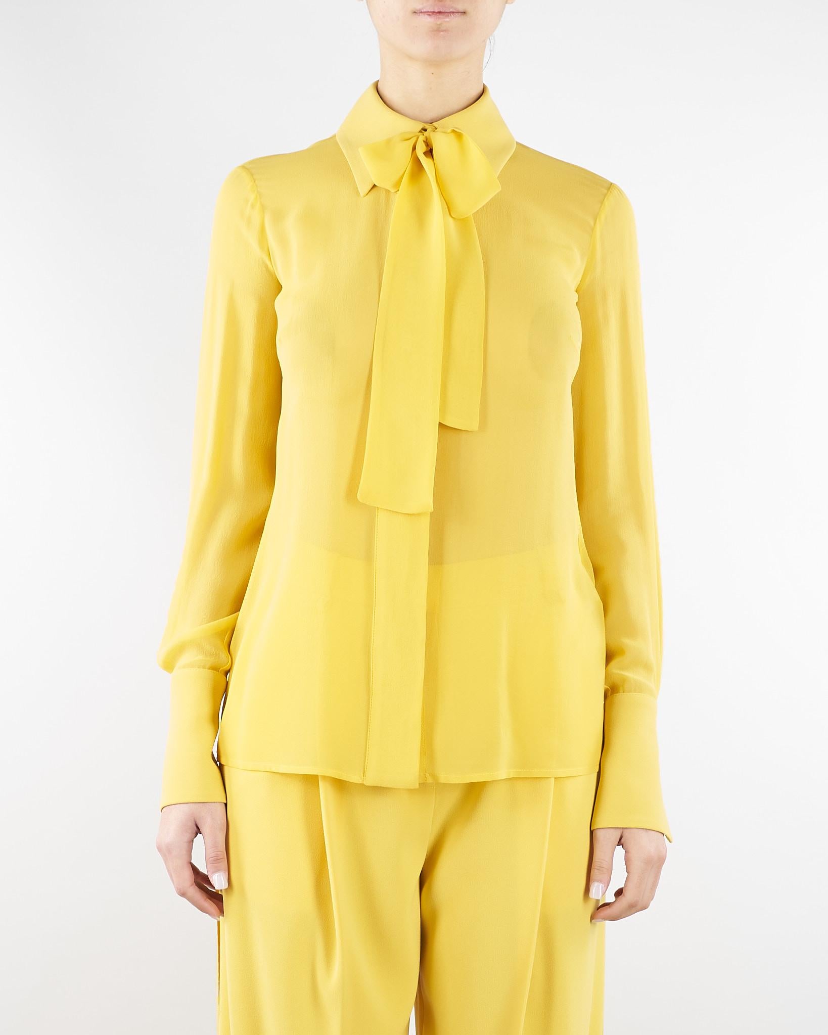 Camicia Sun in georgette e crêpe con fusciacca CA14861E2 EV6 ELISABETTA FRANCHI 