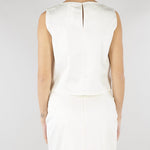 Top Bianco in cotone con ricamo PBPPATTO 1 PENNY BLACK 