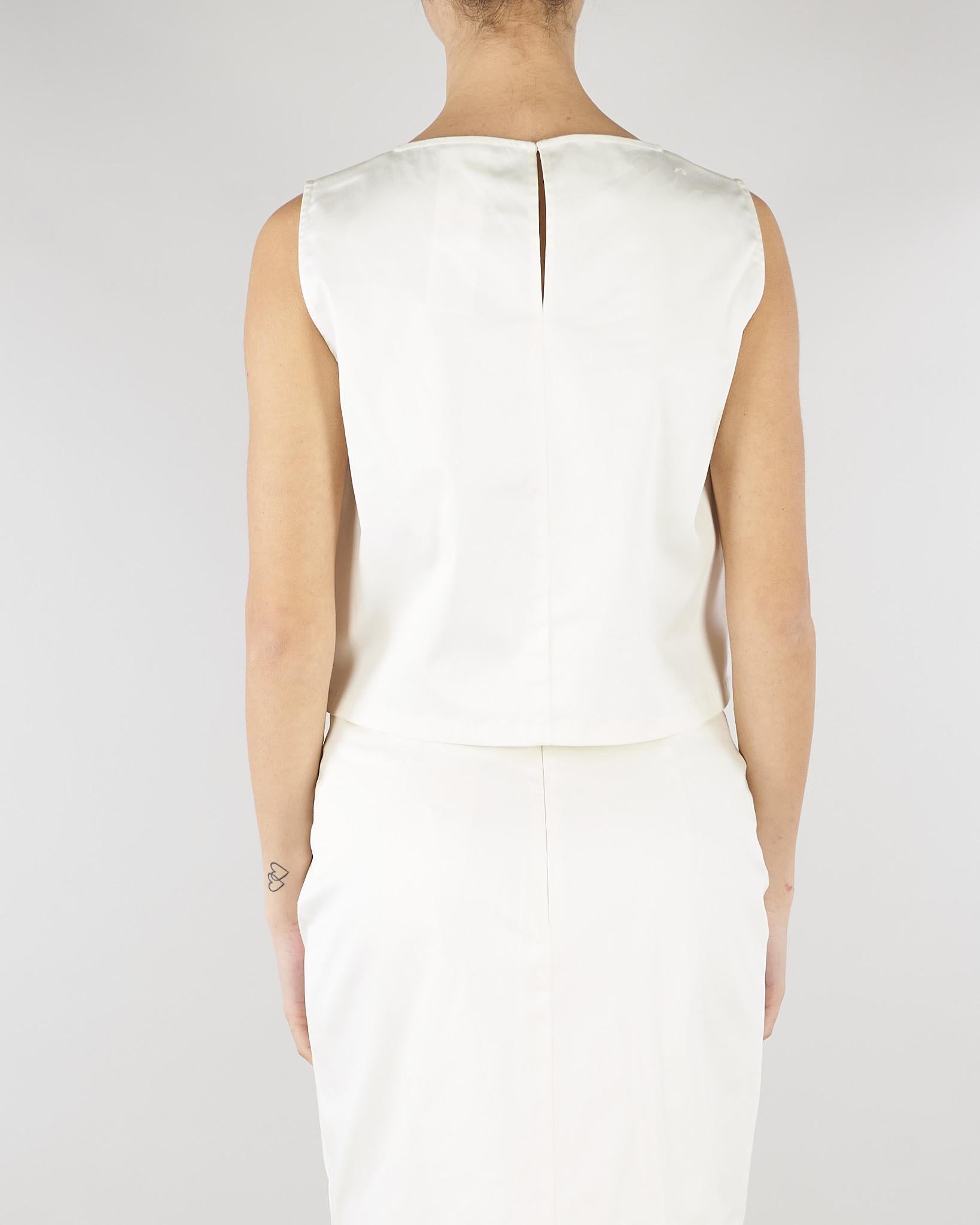 Top Bianco in cotone con ricamo PBPPATTO 1 PENNY BLACK 