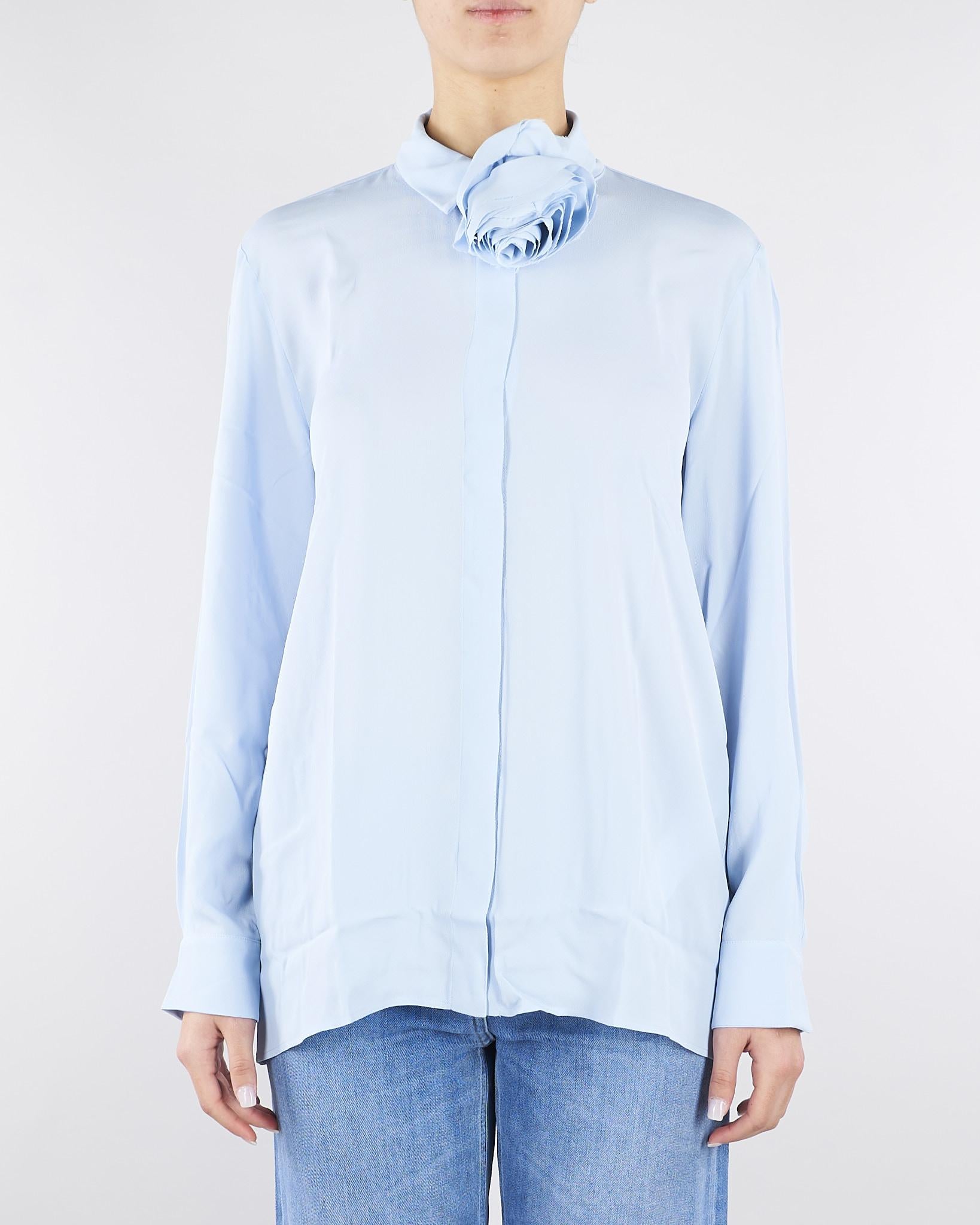 Camicia Azzurro in misto seta con fusciacca a fiore MLLCALCA 3 MARELLA 