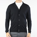Cardigan Nero in lana extrafine L1MFW25266729 D001 LOW BRAND 