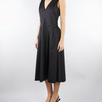 Abito Nero fit & flare in raso opaco PBPMARANTA 5 PENNY BLACK 