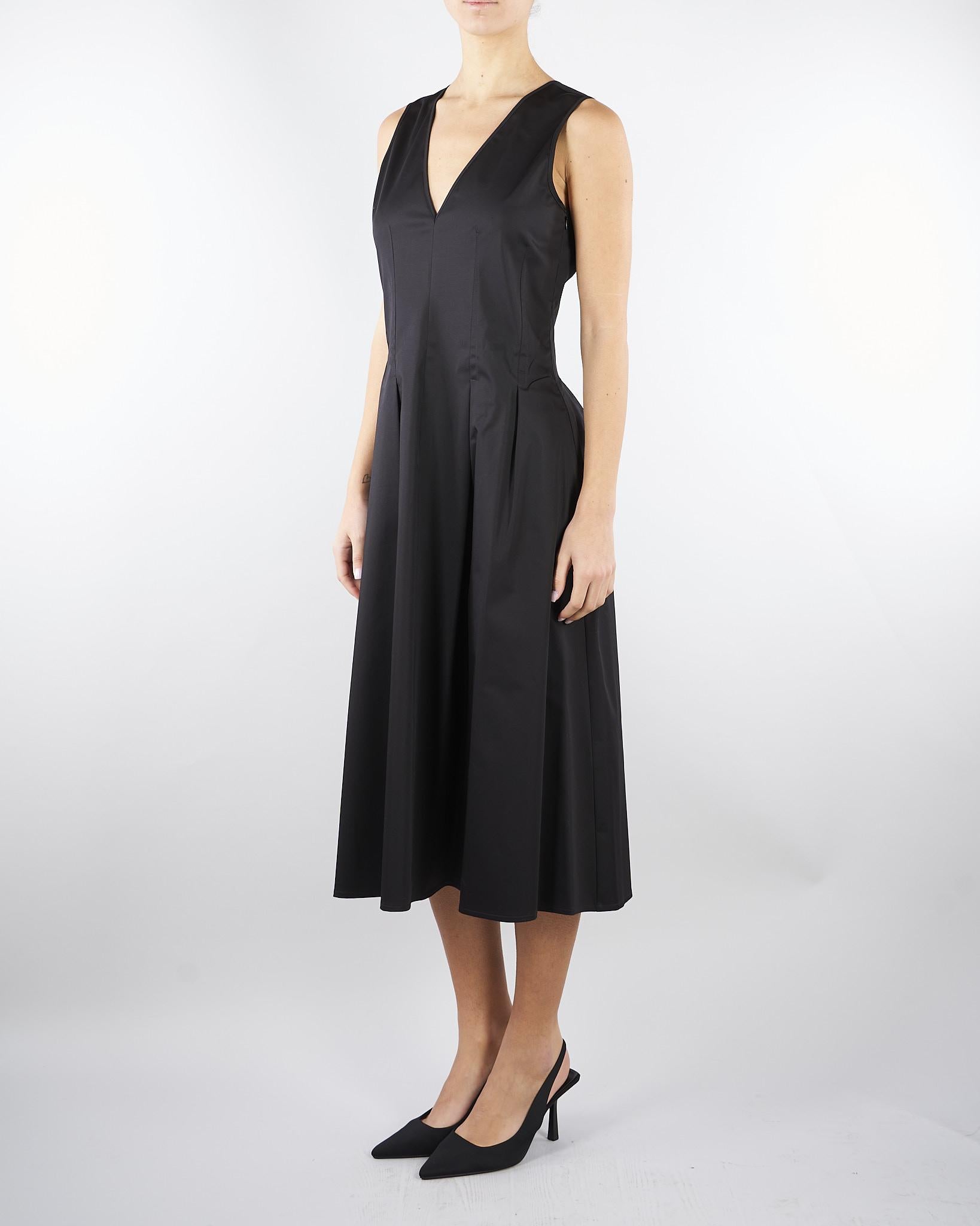Abito Nero fit & flare in raso opaco PBPMARANTA 5 PENNY BLACK 
