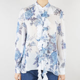 Camicia Azzurro in georgette con rouche MLLCANAPA 3 MARELLA 