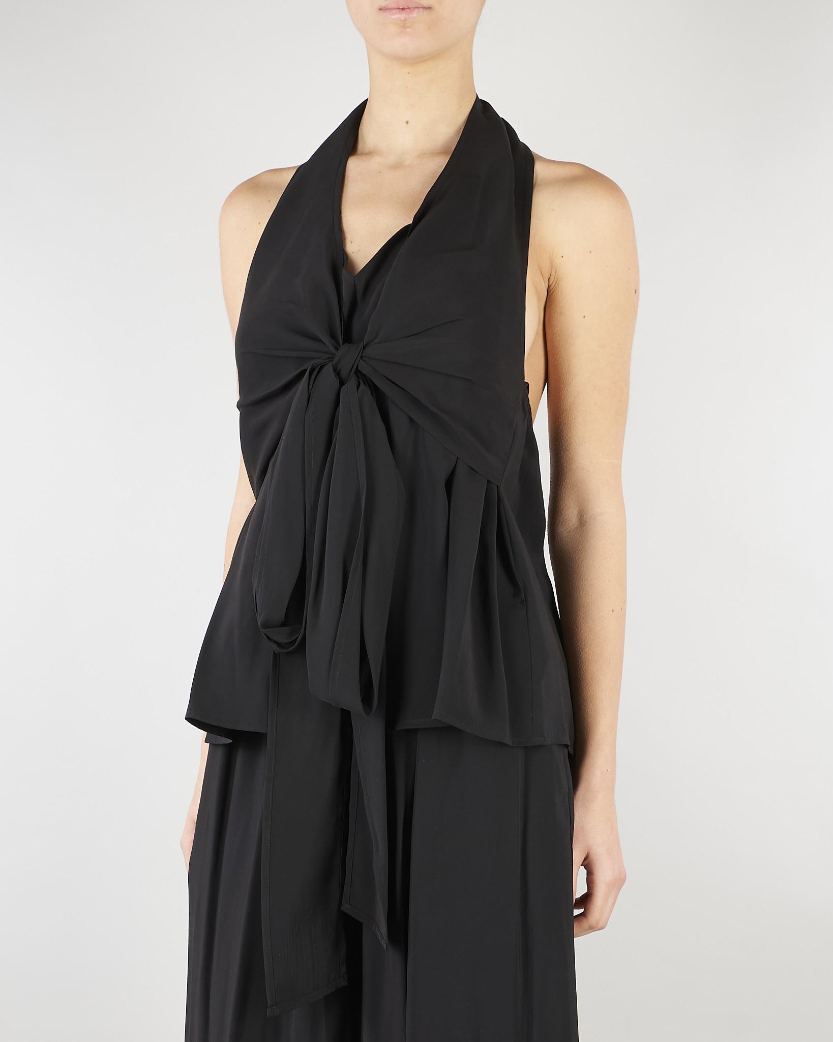 Top Nero con volant SS260020 99 ELEH 