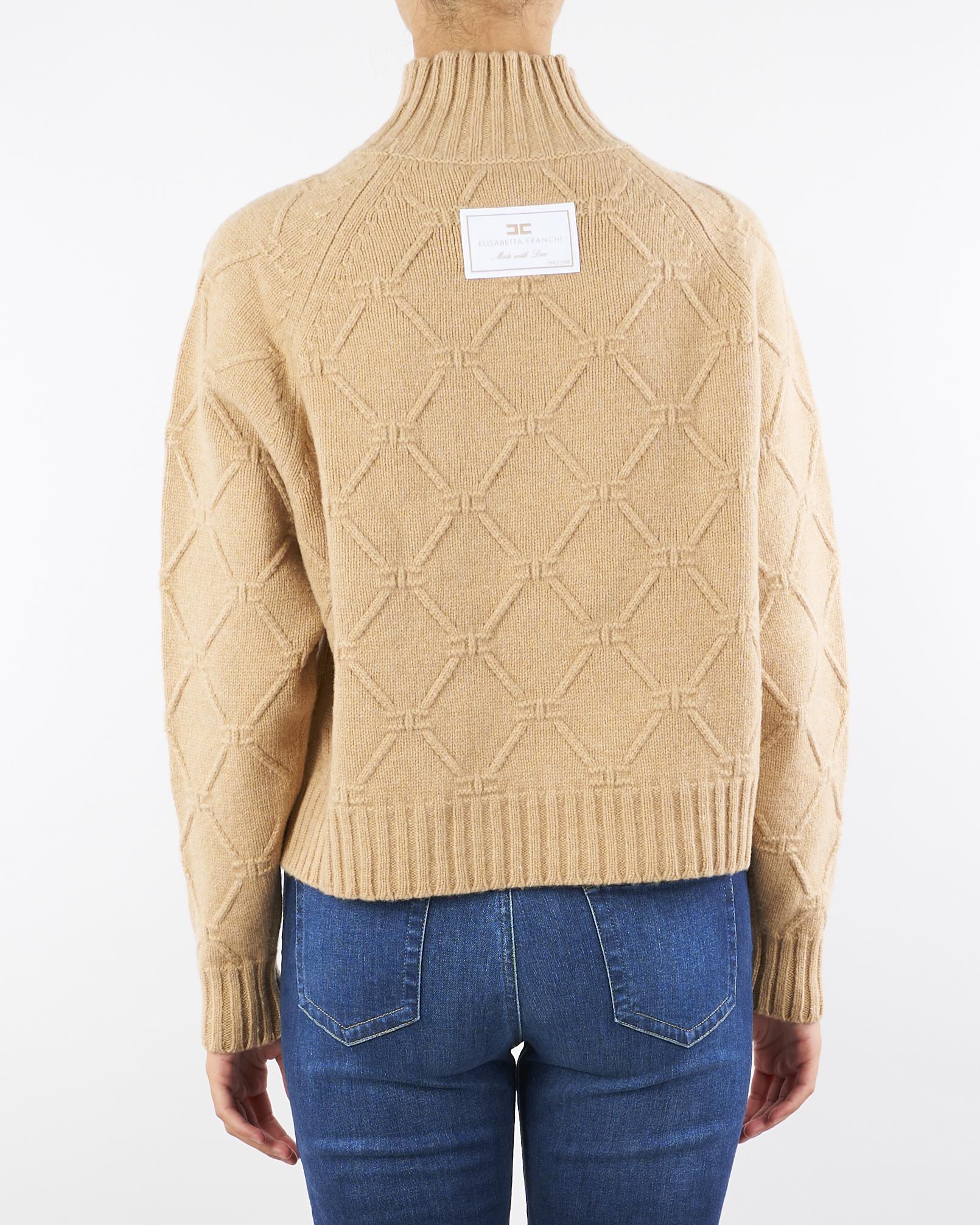 Pullover Honey in maglia con losanghe jacquard MK55T57E2 EA2 ELISABETTA FRANCHI 