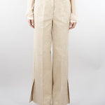 Pantalone jacquard Beige wide leg PT140870220710 014 SEVENTY 