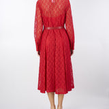 Abito chemisier Rosso in pizzo