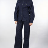 Camicia Denim di jeans con maniche baloon<BR/> 8C0795D113 CA74 PATRIZIA PEPE 