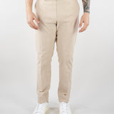 Pantalone Justin Beige in misto cotone e lino GC1PSS266904 A041 GOLDEN CRAFT 