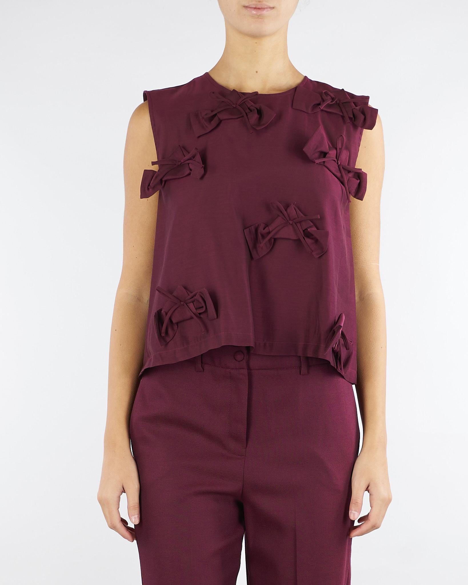 Blusa Bordeaux con fiocchi CANORE 5 MARELLA 