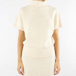 Top Crema smanicato in maglia 2K0351K9O3A W405 PATRIZIA PEPE 