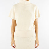 Top Crema smanicato in maglia 2K0351K9O3A W405 PATRIZIA PEPE 