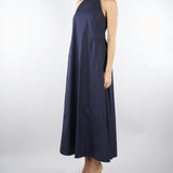 Abito Blu halterneck in popeline PBBBELLO 8 PENNY BLACK 
