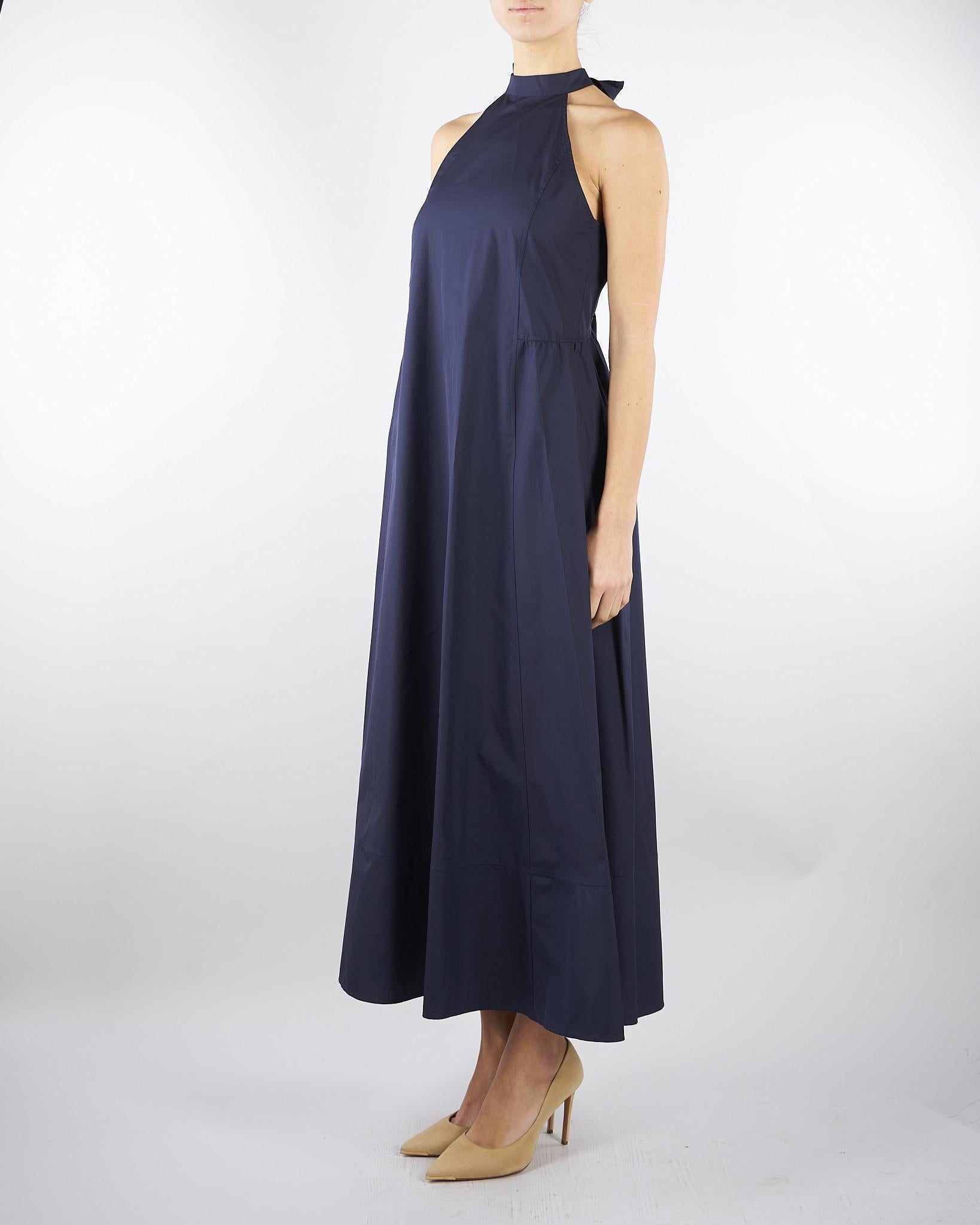 Abito Blu halterneck in popeline PBBBELLO 8 PENNY BLACK 