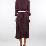 Abito Merlot-Milk color-block in georgette di viscosa ABT0256E2 EH8 ELISABETTA FRANCHI 