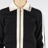 Giacca Nero-Burro in maglia con bande in viscosa lucida MK66S61E2 685 ELISABETTA FRANCHI 