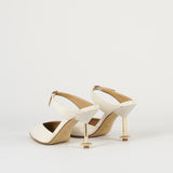 Slingback Gesso in pelle con tacco gold W227 30 WO MILANO 