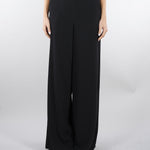 Pantaloen Nero ampio in envers satin MLTCAMPO 2 MARELLA 