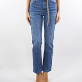Jeans Denim con cintura e ricamo logo Shikoku SHIKOKU 475 NENETTE 