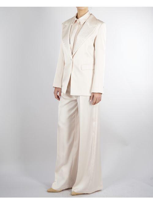 Pantalone Burro in satin con doppia pences PA10301TRAS0040 V0359 SIMONA CORSELLINI 