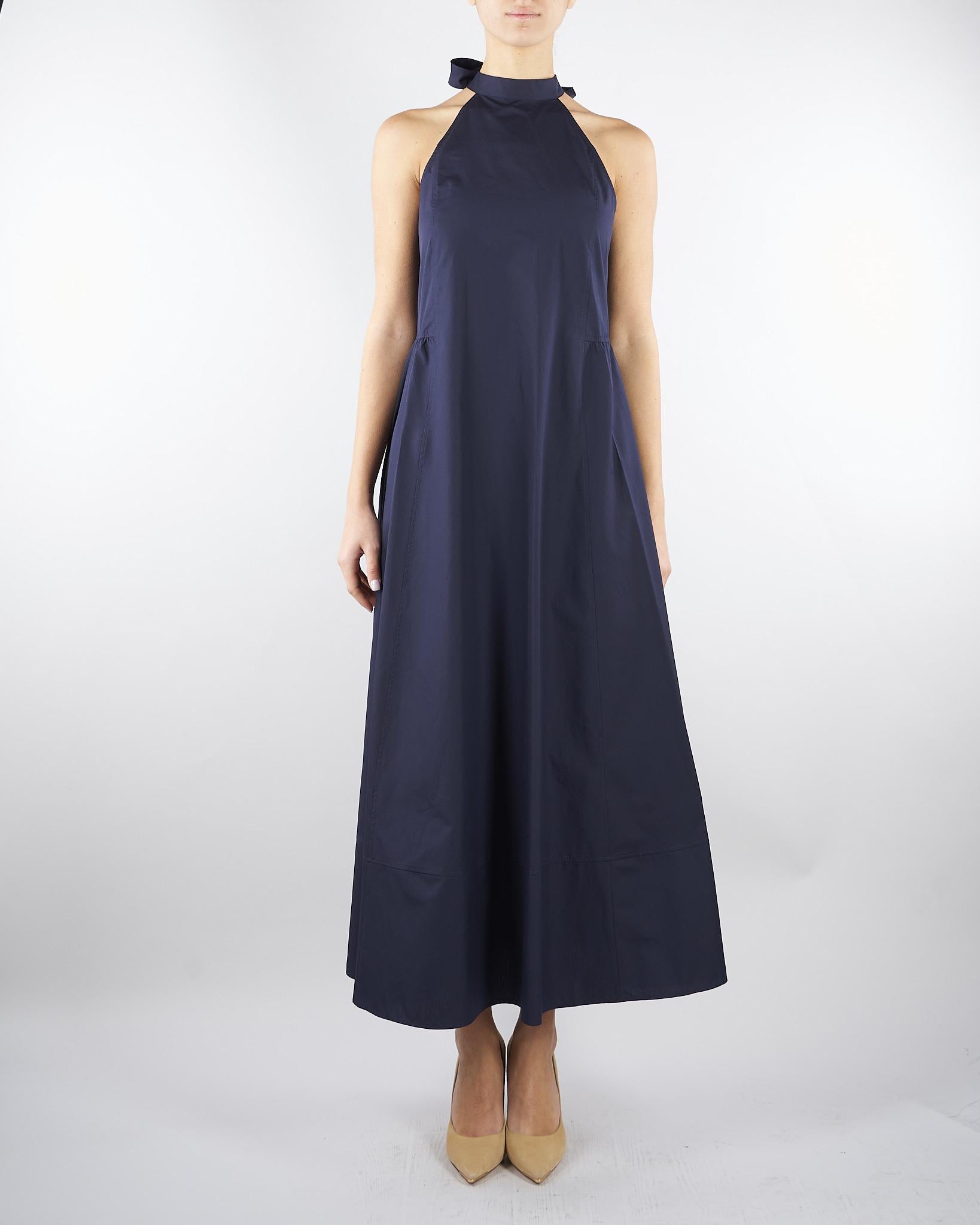 Abito Blu halterneck in popeline PBBBELLO 8 PENNY BLACK 