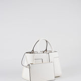 Tote media Avorio con logo in rilievo