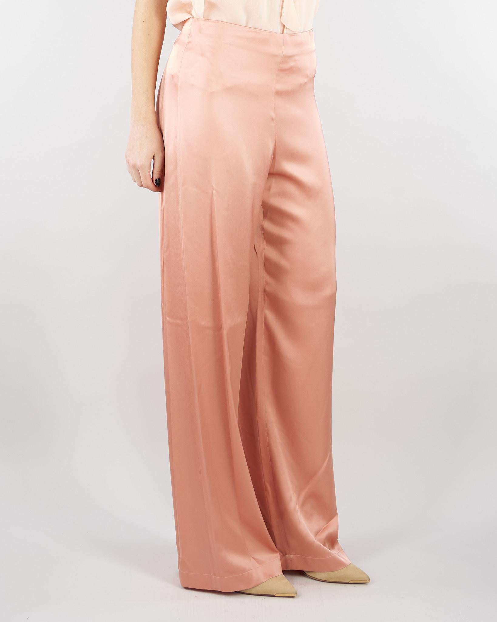Pantaloni dritti Pesca in raso RA6002T448A 61220 BLUGIRL 
