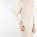 Abito Crema midi plissettato M6PY18 824 MEIMEIJ 