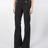 Pantaloni in cotone con fiocchi gioiello