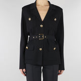 Giacca Nero in maglia punto stoffa MK10B62E2 110 ELISABETTA FRANCHI 