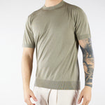 Maglia Verde in pura seta e cotone A010F200 5326 PAOLO PECORA 
