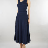 Top Blu in maglia di viscosa pointelle RA6187MA89R 93713 BLUGIRL 