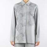 Camicia Grigio con ricamo in pizzo A3169719 7 CLIPS 