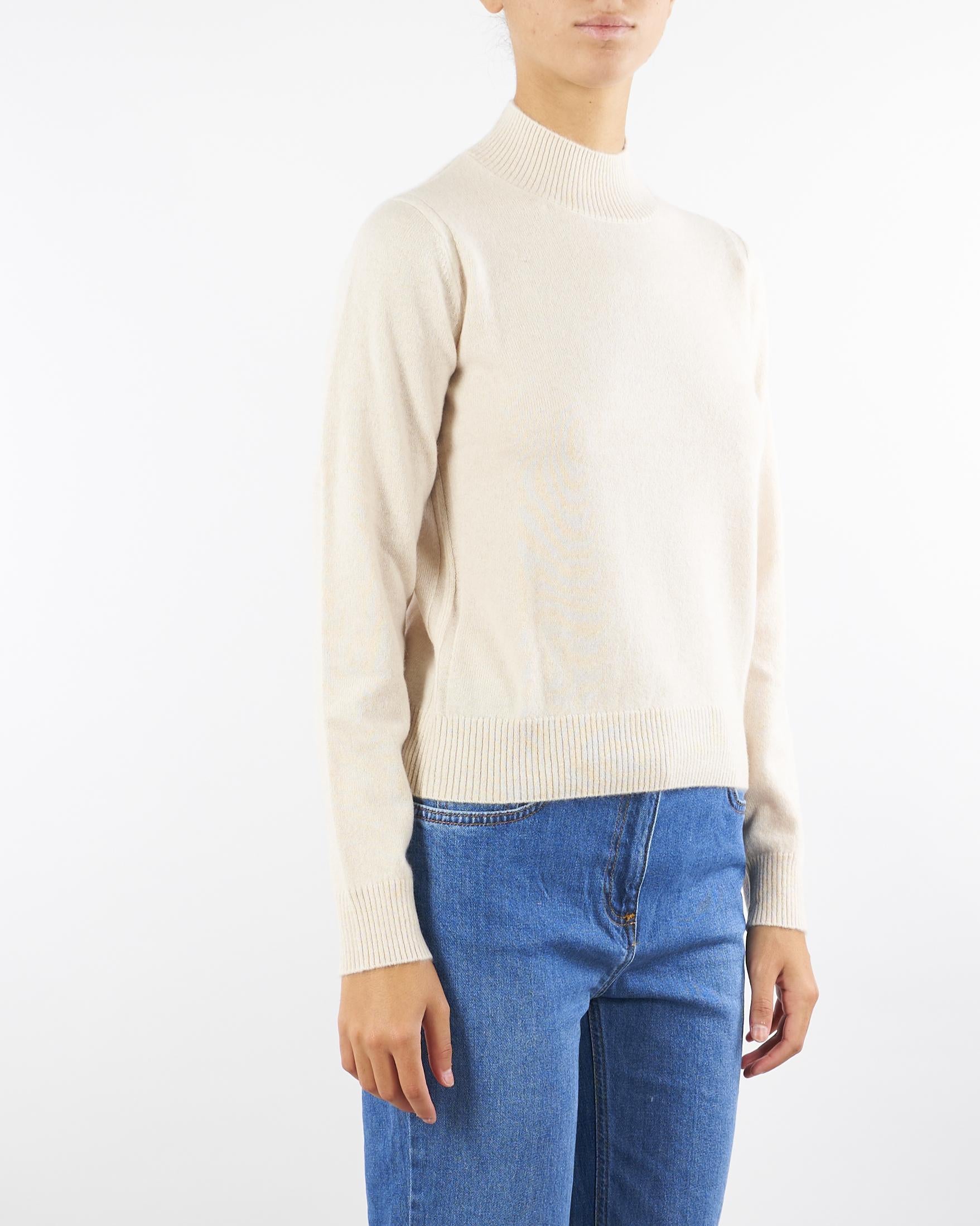 Lupetto Vaniglia in puro cashmere BACHECA 1 PENNY BLACK 