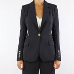 Giacca Nero in crêpe leggero con dettagli gioiello GI17556E2 110 ELISABETTA FRANCHI 