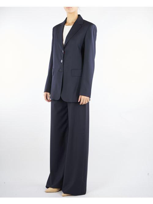 Pantalone Blu con coulisse in lana BERARD 8 MAX MARA STUDIO 